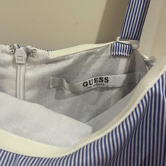 GUESS dress, size Medium, blue & white - Picture 6 of 8